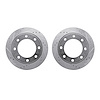 7002-54220 Drilled/Slotted Brake Rotors [Silver], 2005-2012 Ford/Lincoln/Mercury/Mazda, Position: Rear - image 1