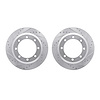 7002-54223 Drilled/Slotted Brake Rotors [Silver], 2005-2012 Ford/Lincoln/Mercury/Mazda, Position: Rear - image 1