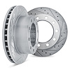 7002-54225 Drilled/Slotted Brake Rotors [Silver], Fits Select Ford/Lincoln/Mercury/Mazda, Position: Rear - image 1
