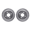7002-54227 Drilled/Slotted Brake Rotors [Silver], 2001-2019 Ford/Lincoln/Mercury/Mazda, Position: Rear - image 1