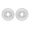 7002-54228 Drilled/Slotted Brake Rotors [Silver], 2002-2004 Ford/Lincoln/Mercury/Mazda, Position: Rear - image 1