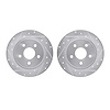 7002-54229 Drilled/Slotted Brake Rotors [Silver], 2012-2018 Ford/Lincoln/Mercury/Mazda, Position: Rear - image 1