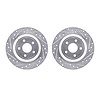 7002-54230 Drilled/Slotted Brake Rotors [Silver], Fits Select Ford/Lincoln/Mercury/Mazda, Position: Rear - image 1