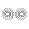 7002-54231 Drilled/Slotted Brake Rotors [Silver], 2004-2007 Ford/Lincoln/Mercury/Mazda, Position: Rear - image 1