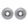 7002-54232 Drilled/Slotted Brake Rotors [Silver], 1998-2015 Ford/Lincoln/Mercury/Mazda, Position: Rear - image 1