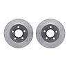 7002-54236 Drilled/Slotted Brake Rotors [Silver], 1982-1990 Ford/Lincoln/Mercury/Mazda, Position: Rear - image 1