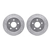 7002-54246 Drilled/Slotted Brake Rotors [Silver], 1990-1992 Ford/Lincoln/Mercury/Mazda, Position: Rear - image 1