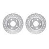 7002-54247 Drilled/Slotted Brake Rotors [Silver], 1993-2005 Ford/Lincoln/Mercury/Mazda, Position: Rear - image 1