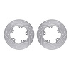 7002-54251 Drilled/Slotted Brake Rotors [Silver], 2015-2020 Ford/Lincoln/Mercury/Mazda, Position: Rear - image 1