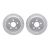 7002-54254 Drilled/Slotted Brake Rotors [Silver], 1995-2003 Ford/Lincoln/Mercury/Mazda, Position: Rear - image 1