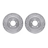 7002-55006 Drilled/Slotted Brake Rotors [Silver], 2003-2005 Ford/Lincoln/Mercury/Mazda, Position: Rear - image 1