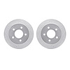 7002-55007 Drilled/Slotted Brake Rotors [Silver], 1991-1992 Ford/Lincoln/Mercury/Mazda, Position: Rear - image 1
