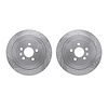 7002-55008 Drilled/Slotted Brake Rotors [Silver], 2013-2016 Ford/Lincoln/Mercury/Mazda, Position: Rear - image 1