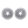 7002-55010 Drilled/Slotted Brake Rotors [Silver], 2003-2011 Ford/Lincoln/Mercury/Mazda, Position: Rear - image 1