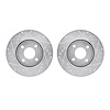 7002-56001 Drilled/Slotted Brake Rotors [Silver], 1998-2002 Ford/Lincoln/Mercury/Mazda, Position: Front - image 1