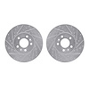 7002-56008 Drilled/Slotted Brake Rotors [Silver], 1998-2002 Ford/Lincoln/Mercury/Mazda, Position: Front - image 1