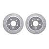 7002-56015 Drilled/Slotted Brake Rotors [Silver], 1996-2002 Ford/Lincoln/Mercury/Mazda, Position: Rear - image 1