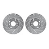7002-58000 Drilled/Slotted Brake Rotors [Silver], 1998-1999 Acura/Honda, Position: Front - image 1