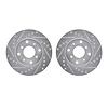 7002-58002 Drilled/Slotted Brake Rotors [Silver], 1986-1987 Acura/Honda, Position: Front - image 1
