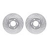 7002-58004 Drilled/Slotted Brake Rotors [Silver], 1993-1995 Acura/Honda, Position: Front - image 1