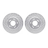 7002-58007 Drilled/Slotted Brake Rotors [Silver], 1991-1996 Acura/Honda, Position: Front - image 1