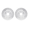 7002-58008 Drilled/Slotted Brake Rotors [Silver], 1997-2005 Acura/Honda, Position: Front - image 1