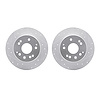 7002-58016 Drilled/Slotted Brake Rotors [Silver], 2001-2003 Acura/Honda, Position: Rear - image 1
