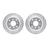 7002-58018 Drilled/Slotted Brake Rotors [Silver], 1987-1990 Acura/Honda, Position: Rear - image 1