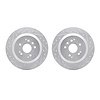 7002-58019 Drilled/Slotted Brake Rotors [Silver], 2014-2016 Acura/Honda, Position: Rear - image 1