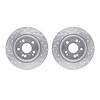 7002-58020 Drilled/Slotted Brake Rotors [Silver], 2017-2020 Acura/Honda, Position: Rear - image 1