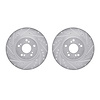 7002-58022 Drilled/Slotted Brake Rotors [Silver], 1997-2005 Acura/Honda, Position: Rear - image 1