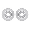 7002-58024 Drilled/Slotted Brake Rotors [Silver], 1999-2001 Acura/Honda, Position: Rear - image 1