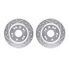 7002-58025 Drilled/Slotted Brake Rotors [Silver], 2002-2004 Acura/Honda, Position: Rear - image 1