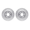 7002-58027 Drilled/Slotted Brake Rotors [Silver], 2014-2020 Acura/Honda, Position: Rear - image 1
