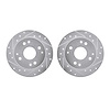 7002-58028 Drilled/Slotted Brake Rotors [Silver], 1995-1998 Acura/Honda, Position: Rear - image 1
