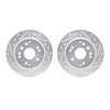 7002-58031 Drilled/Slotted Brake Rotors [Silver], 2003-2011 Acura/Honda, Position: Rear - image 1