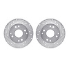 7002-58034 Drilled/Slotted Brake Rotors [Silver], 1992-1994 Acura/Honda, Position: Rear - image 1