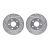7002-59000 Drilled/Slotted Brake Rotors [Silver], 1990-1997 Acura/Honda, Position: Front - image 1