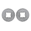 7002-59001 Drilled/Slotted Brake Rotors [Silver], 1991-1997 Acura/Honda, Position: Front - image 1