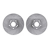 7002-59003 Drilled/Slotted Brake Rotors [Silver], 1999-2014 Acura/Honda, Position: Front - image 1