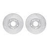 7002-59004 Drilled/Slotted Brake Rotors [Silver], 1998-2021 Acura/Honda, Position: Front - image 1