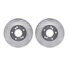 7002-59011 Drilled/Slotted Brake Rotors [Silver], 1991-2001 Multiple Makes/Models, Position: Front - image 1