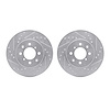 7002-59020 Drilled/Slotted Brake Rotors [Silver], 1988-1991 Acura/Honda, Position: Front - image 1
