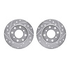 7002-59027 Drilled/Slotted Brake Rotors [Silver], 1979-1983 Acura/Honda, Position: Front - image 1