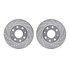 7002-59031 Drilled/Slotted Brake Rotors [Silver], 1984-2006 Acura/Honda, Position: Front - image 1