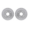 7002-59042 Drilled/Slotted Brake Rotors [Silver], 1992-1997 Acura/Honda, Position: Rear - image 1