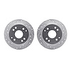 7002-59043 Drilled/Slotted Brake Rotors [Silver], 1998-2002 Acura/Honda, Position: Rear - image 1