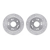 7002-59044 Drilled/Slotted Brake Rotors [Silver], 1997-2015 Acura/Honda, Position: Rear - image 1