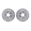 7002-59046 Drilled/Slotted Brake Rotors [Silver], Fits Select Acura/Honda, Position: Rear - image 1