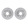 7002-59047 Drilled/Slotted Brake Rotors [Silver], 1988-2001 Acura/Honda, Position: Rear - image 1